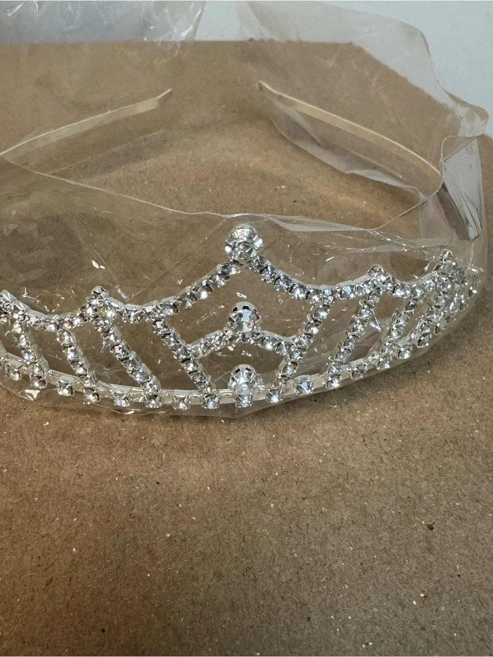 Silver Rhinestone Tiara Crown